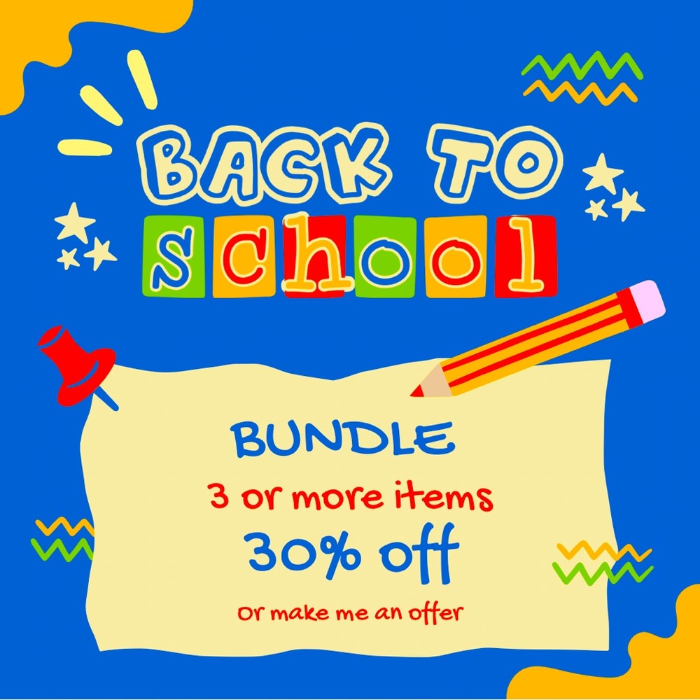 Bundle 3 or more items and get 30% off anything in my closet